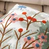 Pillow Floral Embroidery Cover Soft case Decorative Cushion Cover for Office Bedroom Home Decorations 18x18inch Y240401