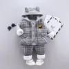 Kleidung Sets Kinder Winter Set Für Jungen 2024 Plüsch Verdickte Drei Stück Kleine Kinder Warme Anzug Kleinkind Kleidung Mode