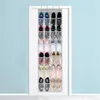 Storage Boxes Over-the-door Shoe Organizer Capacity Hanging Bag With 24 Transparent Pockets 3 Hooks For Home Organization Dorm