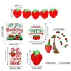 Party Decoration Fruwn Strawberry Tiered Tiered Tray Decors Summer Sign Beach Decorations