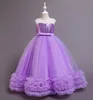 Beleza teal púrpura roxa rosa jóia de jóia/vestidos de festa vestidos de concurso de menina vestidos de flor de meninas de meninas diários Saias de crianças