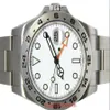Luxe horloge van hoge kwaliteit 42 mm Explorer II 216570-77210 roestvrij witte wijzerplaat Azië 2813 uurwerk mechanische automatische herenhorloges b261i