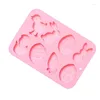 Baking Tools 8 Cavity Easter Eggs Silicone Mold Fondant Cake Holiday DIY Tool For Making Chocolate Candy Soap