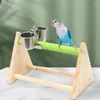 Outros suprimentos para pássaros Robusto Parrot Stand Natural Wood Swing Toy Triângulo Gaiolas Paisagismo