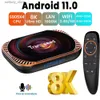 Ustaw górne pudełko TransSpeed ​​Android 11 amlogic S905x4 TV Box Dual Wi -Fi 32G 64GB BT4.0 4K 8K 3D 1000M Szybki odtwarzacz odtwarzacza TV TOP Pole Q240330