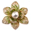 Broches femmes perle émail fleur pour ami unisexe belle fête bureau broche broche bijoux cadeaux