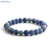 Strand MHS.SUN Natural Blue Sodalite Stone Beads Bracelet Handmade Healing Women Daily Jewelry Elastic Yoga Health For Men Soul Gift