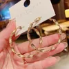 Серьги-кольца Xuping ювелирные изделия позолоченные модные летние элегантные большие обручи для женщин подарок на вечеринку 80633