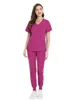 Slim Fit Women Scrubs Sets Acessórios de enfermeiros uniformes médicos hospital Hospital odontologia de roupas de trabalho clínica de roupas de trabalho cirúrgicas