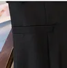 150kg Plus Taille Hanche Femme 164 Automne Taille haute A-Line Costume Jupe plissée Noir 5XL 6XL 7XL 8XL 9XL 10XL 21zv #