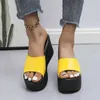 Slippers 2033 Summer Platform Wedges Women Open Toe Thick Bottom Sandals Woman Outdoor Casual Beach Slides Shoes Large Size35-43 H240328DNL4