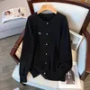 170kgプラスサイズ女性バスト160春秋カーディガンVネックセーターニットコートブラックアプリコット5xl 6xl 7xl 8xl 9xl 10xl 79cn＃