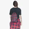 DrawString British Style 3D Print Bag Tartan Casual Mochila Cuerda Harajuku ryggsäck Kvinnor Modis Sport String