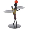 Titulares de vela Titular de metal Tealights Decorar estatueta africana Stand Tabletop Abstract Sculpture Style