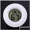 Sıcaklık Aletleri Toptan Mini Yuvarlak LCD Dijital Termometre Higrometre Buzdolabı Zer Test Cihaz Nem Metre Dedektörü Ev Ölçüm Dhbih