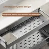 Kitchen Storage Countertop Sink Rag Organizer Cleaning Supply Utensils Drainage Rack