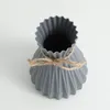 Вазы FIower Art Origami Vase Fashion Anti-fall Уникальный дизайн Пластиковые полосатые простые имитационные держатели для цветов Гостиная