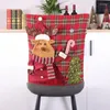 Krzesło obejmuje świąteczną tylną okładkę do jadalni Snowman Reindeer Slipcover