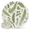 Table Mats Green Leaf Ginkgo Ceramic Set Kitchen Round Placemat Luxury Decor Coffee Tea Cup Coasters