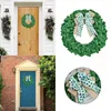 Dekorativa blommor Irish Festival Ribbon Wreath St. Patrick Day Door Hanging Wall Decorations