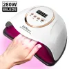 66LEDs Leistungsstarke UV-LED-Nageltrocknungslampe zum Trocknen von Nagelgelpoliermittel Tragbares Design mit LCD-Display UV-Lampe Maniküre-Salon-Werkzeuge LXL43