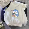 bubble Boba Milk Tea Carto Hoodies Women Penguin Graphic Sweatshirts Unisex Clothes Kawaii Anime Harajuku Plus Size Hoodie i3YX#