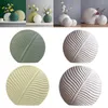 Vases Ceramic Round Leaves Flower Vase Home Decor Dining Room Tabletop Decoration Centerpieces Gifts Shower