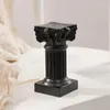 Dekorativa figurer 1st utsökta romerska pelaren Grekisk kolonnstaty Pedestal Candlestick Stand Figurskulptur Peace and Purity Home