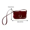 Women Patent Leather Shoulder Bag Buckle Hobo Bag Fi Top Handle Bag Luxury Flap Crossbody Vintage Tote Handbag B76D#