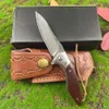 A6709 Hoge kwaliteit Flipper zakmes Damascus stalen blad Palissander handvat Kogellager Outdoor Camping Wandelen Vissen EDC Map Messen