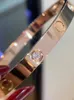 2024 Dunne nagel elastische armband voor mannen en vrouwen Nieuwe 18K Rose Gold koppels 3D harde schroef massief Valentijnsdag als cadeau vriendin