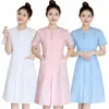 1pc Women New Solid Color Nurse Uniform Clothes Female Short Sleeve Summer Thin Beauty Sal Hospital Work Clothes k3ds#