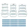 Storage Bottles DASAAN 24-Piece Glass Food Containers Set With Airtight Lid Meal Prep Lids Easy Stack