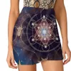 Юбки Metatron'S Cube-Merkabah-Peace And Balance Женская мода 2024, юбка-брюки, мини-офисная короткая юбка Metatron Cube