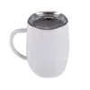 マグカップクリエイティブダブルレイヤー304ステンレス鋼の卵形のコーヒーカップ
