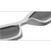 Silver y2k occhiali da sole Future Technology Sense Men Donne Trend Goggles Punk Style Sun Glasses Cateye Eye Eye Eyele Specchio nero