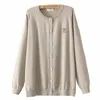 4xl Plus Size Knit Cardigan Women Clothing Autumn Mercerized Cott Carto Knitwear Fi Lg Sleeve Sweater Jacket Spring K00O#