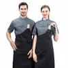 Jaqueta de chef Apr Set para Homens Mulheres Cozinha Padaria Chef Blusa Apr Uniforme Restaurante Café Garçom Waitr Uniform Coat h3Sn #