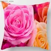 Cuscino 45x45 cm Custodia serie Rose Fiori gialli rosa Divano per ufficio Fodera per cuscino per camera Decorazione estetica per la casa Y240401