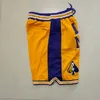 Short authentique pour hommes, Los Angeles, Lakers, basket-ball, rétro, maille brodée, décontracté, athlétique, équipe de gymnastique, blanc 06