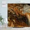 Shower Curtains Black Marble Curtain White Stripes Abstract Art Creative Simple Modern Bathroom Decor Bathtub Fabric With Hooks