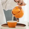 Set da tè Teiera da viaggio portatile in vetro ceramico cinese per infusore per tazze