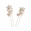 Épingles à cheveux de mariage en or Frs, 1 pièce, bijoux de mariée, accessoires pour femmes, pinces à cheveux, couvre-chef pour mariée, 235k #