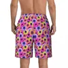 Men's Shorts Summer Gym Men African Daisy Sports Surf Pink Purple Floral Beach Vintage Breathable Swimming Trunks Plus Size