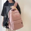 solid Color Women Rucksack Large School Bag Backpack for Teenage Girls Fi College Student Book Back Pack Mochila Feminina J3FD#