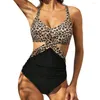 Women's Swimwear Sexy Triangle Cup Monokini Stylish Halter One-piece Swimsuit With Tummy Control High Waist For Summer