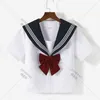 Style japonais S-2XL Étudiantes Filles Uniformes scolaires Filles Marine Costume Femmes Sexy Marine JK Costume Marin Blouse Jupe Plissée k1e4 #