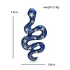 Broscher wulibaby skenande orm för kvinnor unisex stor strass blå djur party casual brosch pins gåvor