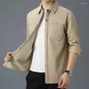 Camicie casual da uomo 2024 Camicia monopetto abbottonata giacca verticale ed elegante senza pilling allentata spessa