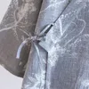 Accueil Vêtements Coton Couleur Tissé Jacquard Kimono Pyjama Robes Pour Hommes Quatre Saisons Mince Dentelle Sueur Peignoir À La Vapeur Peinture À L'encre Robe